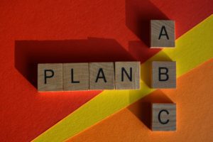 Plan A, Plan B or Plan C. Three possible strategies.